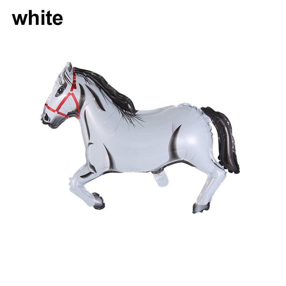 Принадлежности для детского праздника, дня рождения, надувные игрушки, воздушный шар в виде лошади, алюминиевый шар в форме лошади
