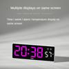 Цифровой светодиодный будильник с недельным дисплеем температуры Электронные настольные часы Голосовое управление будильниками Регулировка яркости