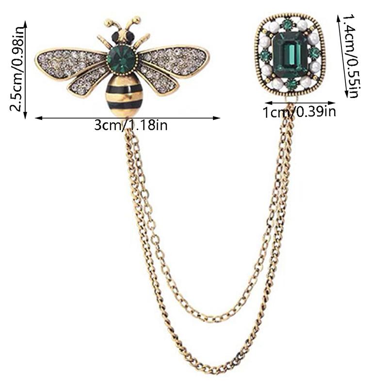 1 шт., броши с кристаллами Rerto в виде пчелы для женщин, эмалированные стразы, булавки с кисточками и лацканами в виде животных