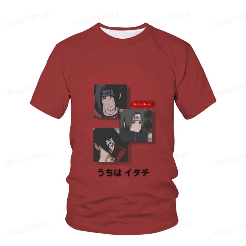 Летняя футболка с 3D принтом Наруто в стиле Харадзюку в стиле хип-хоп, повседневная крутая футболка Наруто, спортивная уличная одежда для детей и мужчин