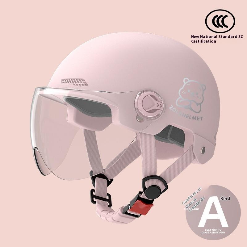 Bear Helmet, Electric Car, Half Helmet, Sunscreen for Women, Ventilated and Light, Wholesale with Ear Protectors, Warm In Winter