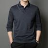 Autumn New Style Shirt Collar Sweater Casual Men's Middle-aged Fashion Simple Pullover Men's Sweater Fake Two Pieces