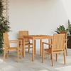 VidaXL Stackable Garden Chairs Set of 4 56.5x57.5x91 Cm Teak Wood 3157901