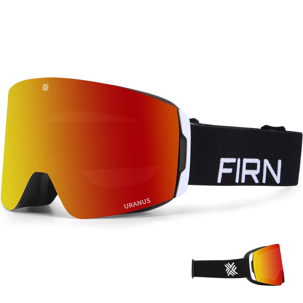 FIRN URANUS Ski and Snowboard Double Asian Quick Lens Glasses UV Wide Field of Helmet High Official Japanese Product Goggles, Lens, Fit, Change,