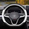 Кожаный чехол на руль автомобиля для Volkswagen Atlas Tiguan Polo Tayron T Roc Cross Taos 2022 2023 2024 2025 2026 Аксессуары