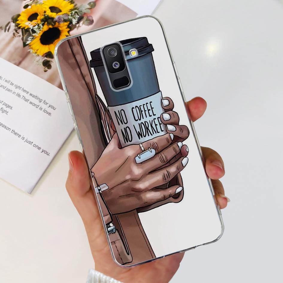 For Samsung A6 Plus 2018 Case SM-A605F New Fashion Butterfly Marble Soft Silicone Funda For Samsung Galaxy A6 A6+ SM-A600F Cover