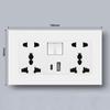 Wall Mount Switch Socket Plastic USB Charger Socket  Electrical Installation