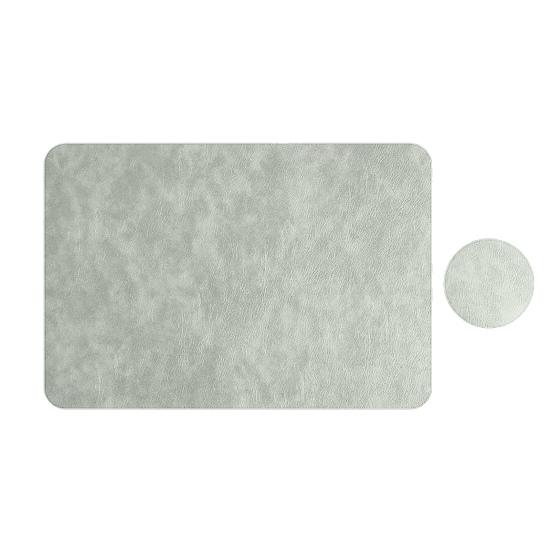 Yousheng Faux Leather Placemat Coaster Dining Table Heat Insulation Pad Dual Side Waterproof Placemat for Kitchen Countertops Dining Tables
