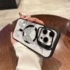 Silver Butterfly Acrylic hard shell For iPhone16 16pro 15ProMax 11 12 13pro 14Plus Multi functional lens phone holder phone case