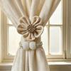 2PCS Adjustable Flower Curtain Tieback Creative Curtain Buckle Gauze Curtain Binding Rope  Office