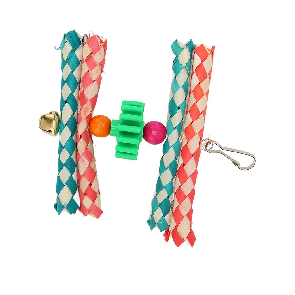 15pcs Bird Swing Chewing Toy Colorful Bite Resistance Parrot Swing Toys Set for Finch Budgie