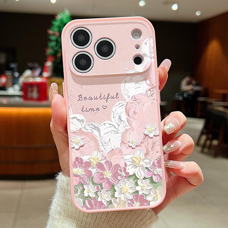 Чехол с цветочным узором в стиле масляной живописи для iPhone 17 Pro Max Funda iPhone 16 15 14 13 Pro Max Магнитный для Magsafe Гибридный Тонкий Матовый Чехол
