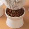Cartoon Ceramic Cat Bowl Slanted/Flat Mouth Dog Food Feeding Basin Water Container