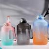 Sport Water Bottle Reminder Silicone Sith Straw Waterbottle Items Fitness Big Bottles 1500ML / 2300ML / 3800ML Sport