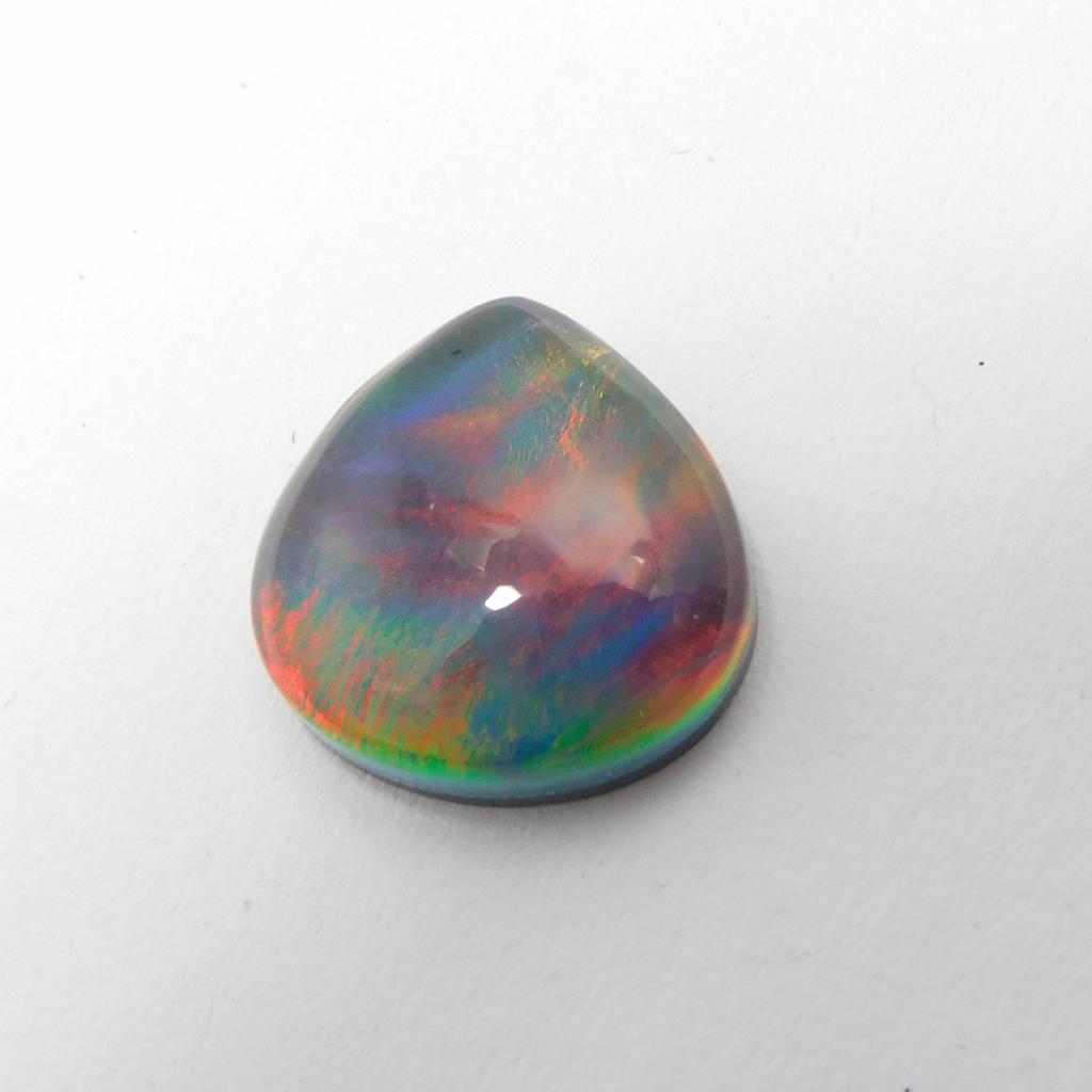 Lab-Created Opal Loose Gemstone Multi Color Pear Cut Boulder 6.25 ct October Birthday Birthstone