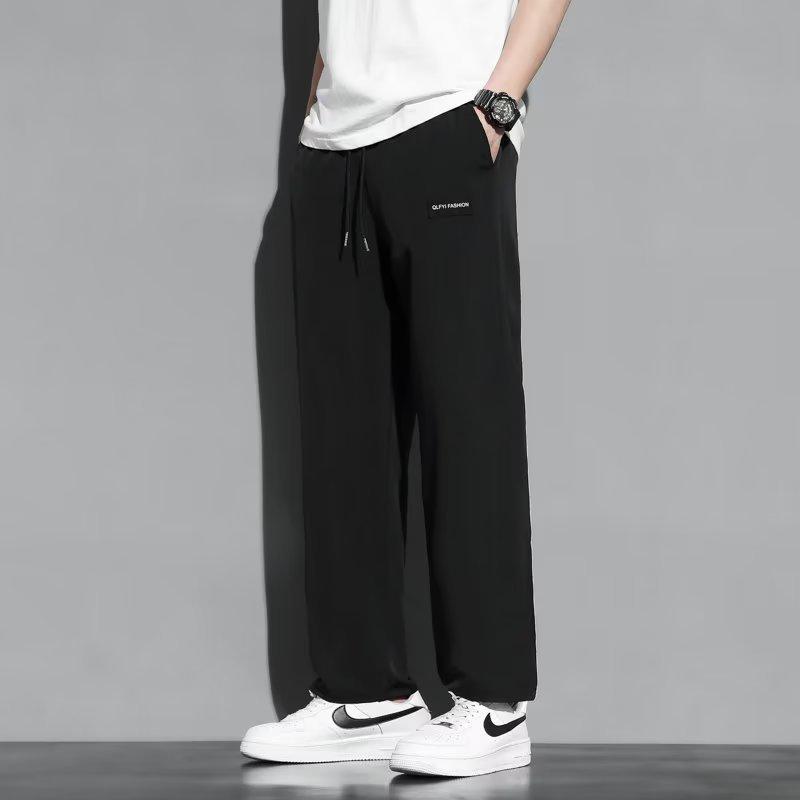 Men's Summer Ice Silk Straight-Leg Loose Trousers
