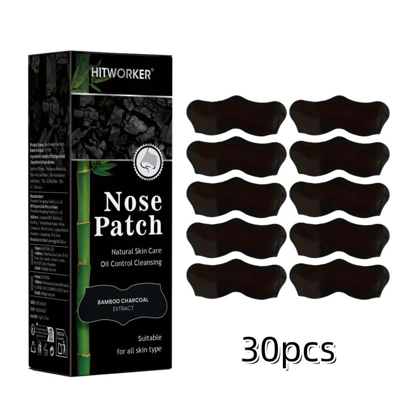 Bamboo Charcoal Blackhead Remover Nose Patches Oil Control Pore Minimizing Gentle Strips for Home Daily Skin Care