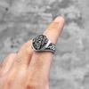 Archangel St.Michael Religion Amulet Stainless Steel Mens Rings Punk for Male Boyfriend Biker Jewelry Creativity Gift