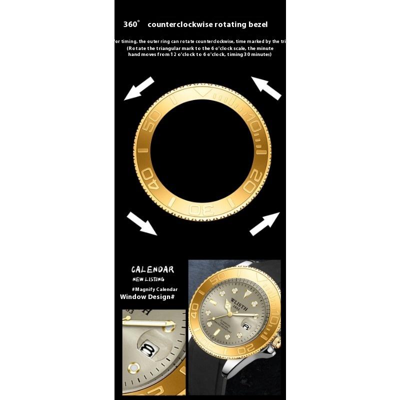 Top Brand Explosions Men's Watch Calendar Hollow Bottom Quartz Luminous Watch