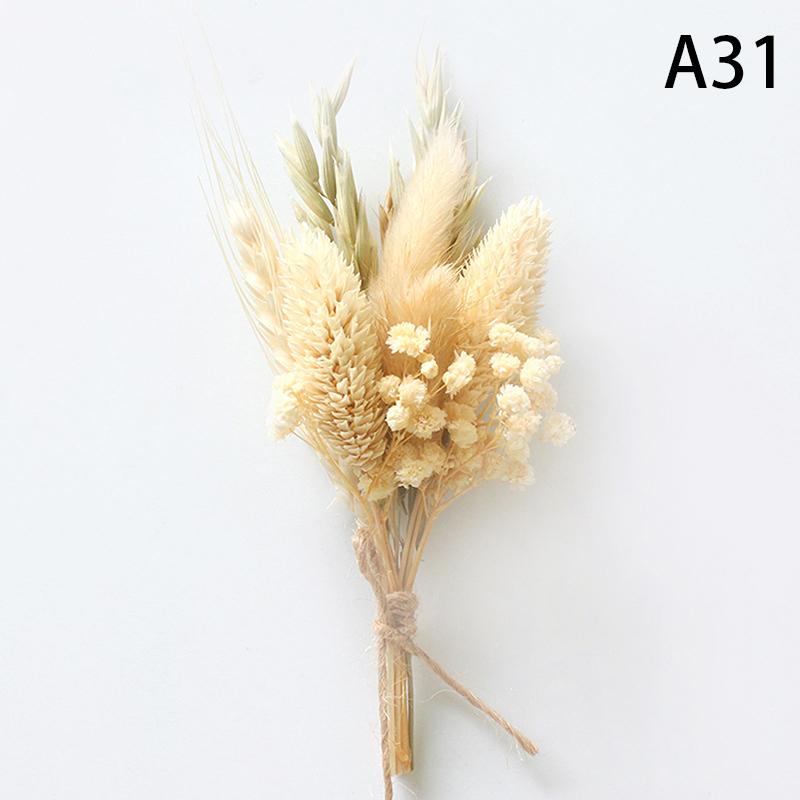 1Pc Mini Natural Dry Flowers Bouquet Boutonnieres Groomsmen Buttonholes Bridesmaid Flower Corsage Brooch Christmas Wedding Decor