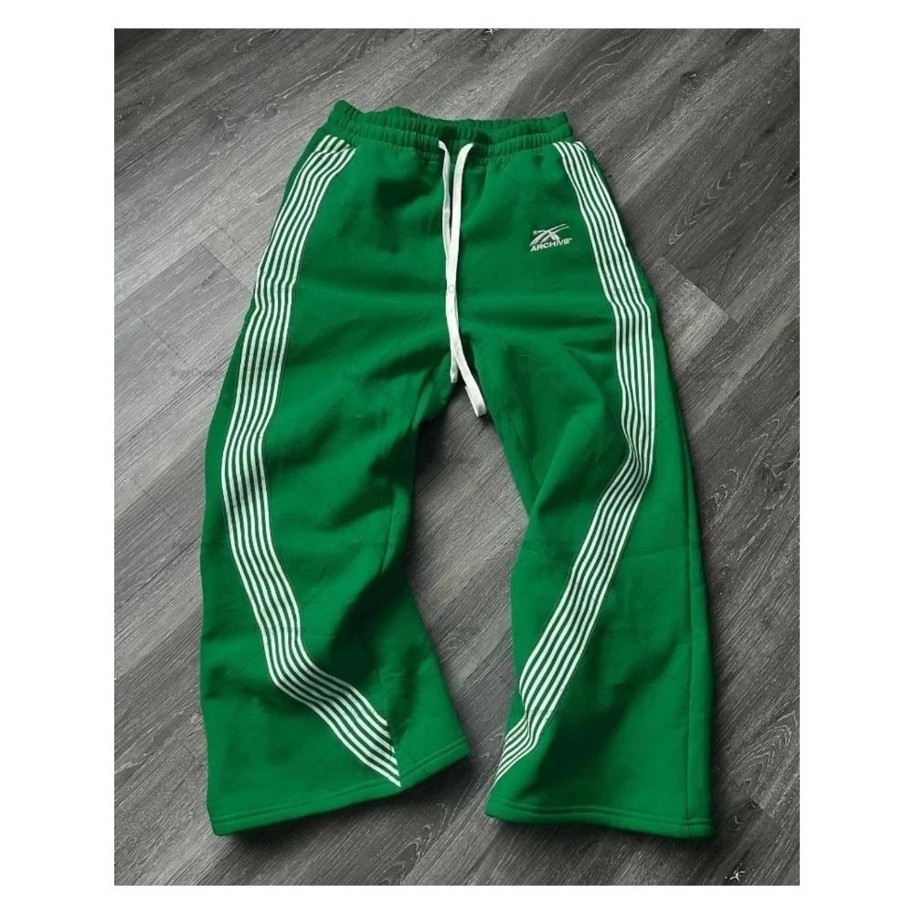 RogueWave Яркие Уличные Хип-Хоп Спортивные Штаны Y2K Харадзюку Ретро Широкие Брюки Американская Оверсайз Мода Свободные и Универсальные Повседневные