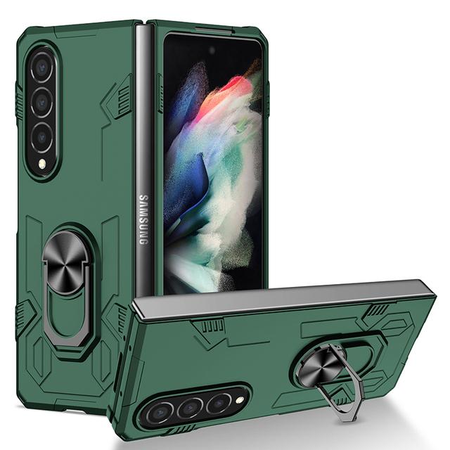 Чехол для Z Fold4 Fold3 Samsung Z Fold 2 1, противоударный, против царапин, чехол Mecha, черный, зеленый, синий