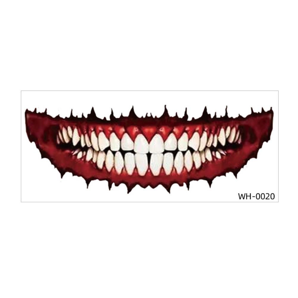 Fake Halloween Tattoo Sticker Scary Bloodiness Temporary Scar Stickers Haunted House