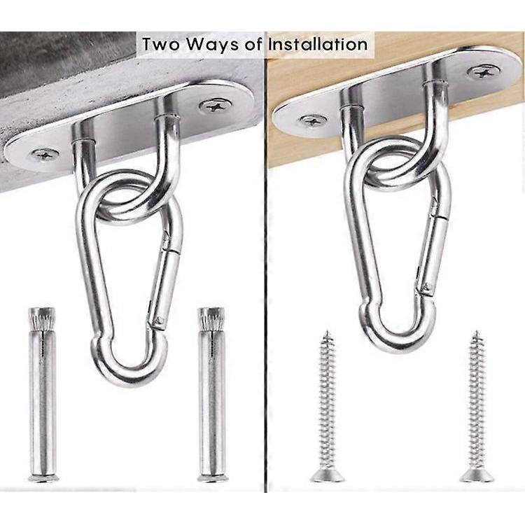Dww Ceiling Hook, 450KG Capacity Heavy Duty Ceiling Wall Mount Hook 304 Stainless Steel, Hanging Kit for Hammock, Hanging Chair, Boxing Bag, Yoga