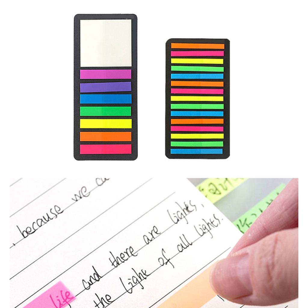 160/300Pcs Translucent Sticky Notes Multifunctional Colored Index Tabs Long Page-Markers Sticky Index Tabs for Notebooks
