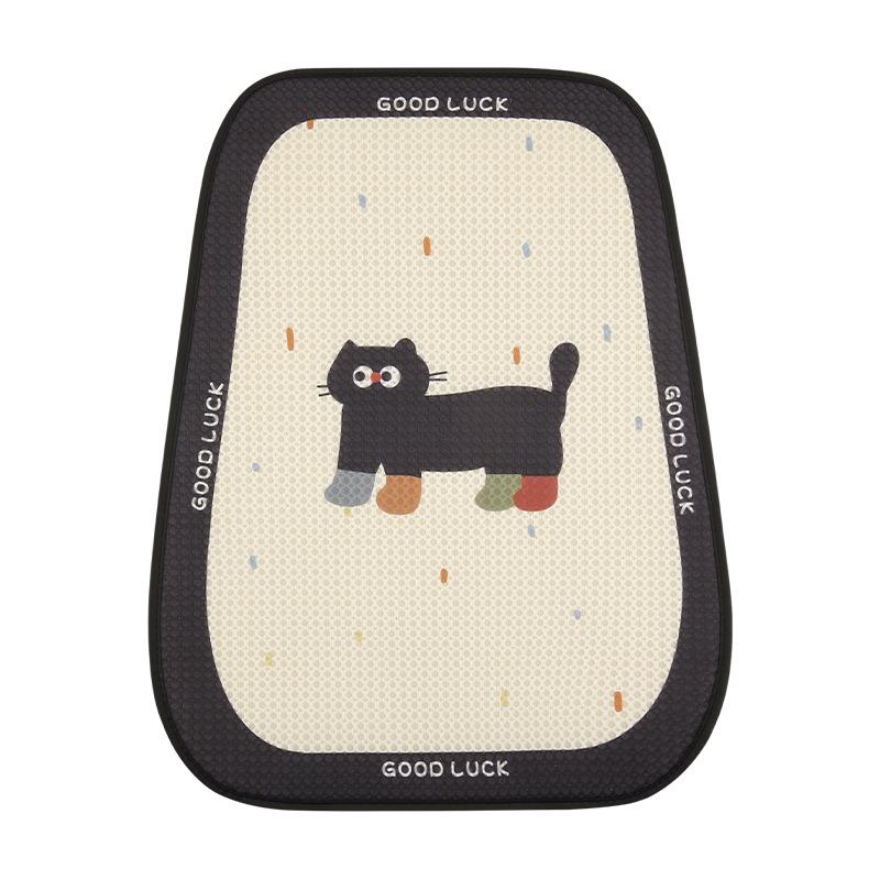 Universal Four Seasons Cute Cartoon Cat Headrest Car Seat Cushion Covers Black Cat Lumbar Support Car Interior Accessories