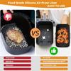 Air Fryer Silicone Tray Rectangle Oven Baking Basket Reusable Liner Insert Dish Fried Chicken for Airfryers Accessories