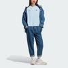 Adidas Originals X Sporty & Rich SS23 Полосатая контрастная футболка с логотипом и принтом логотипа Свободная повседневная футболка с короткими рукавами Женские топы Синие IN5250