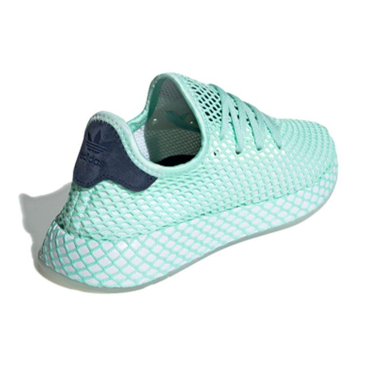 Adidas Originals Deerupt Runner Удобные Универсальные Сетчатые Дышащие Низкие Кроссовки для Марафона Женские кроссовки Зеленые DB3599