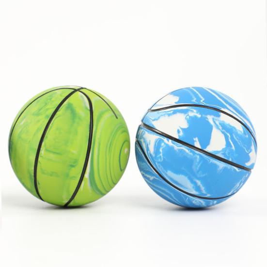 Mini Basketball Eco-friendly Non-inflatable Wear Resistant Ultra-high Elastic Toy Rubber Small Ball Toy for Children