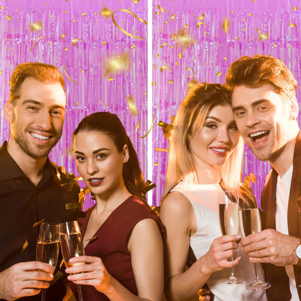 Блестящие и красивые занавески из фольги для вечеринки по случаю дня рождения, фоновые занавески для вечеринки, украшения