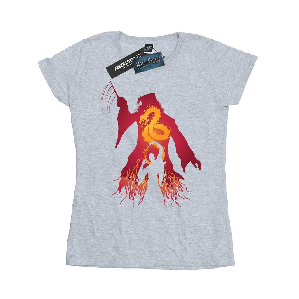 Harry Potter Womens/Ladies Dumbledore Silhouette Cotton T-Shirt