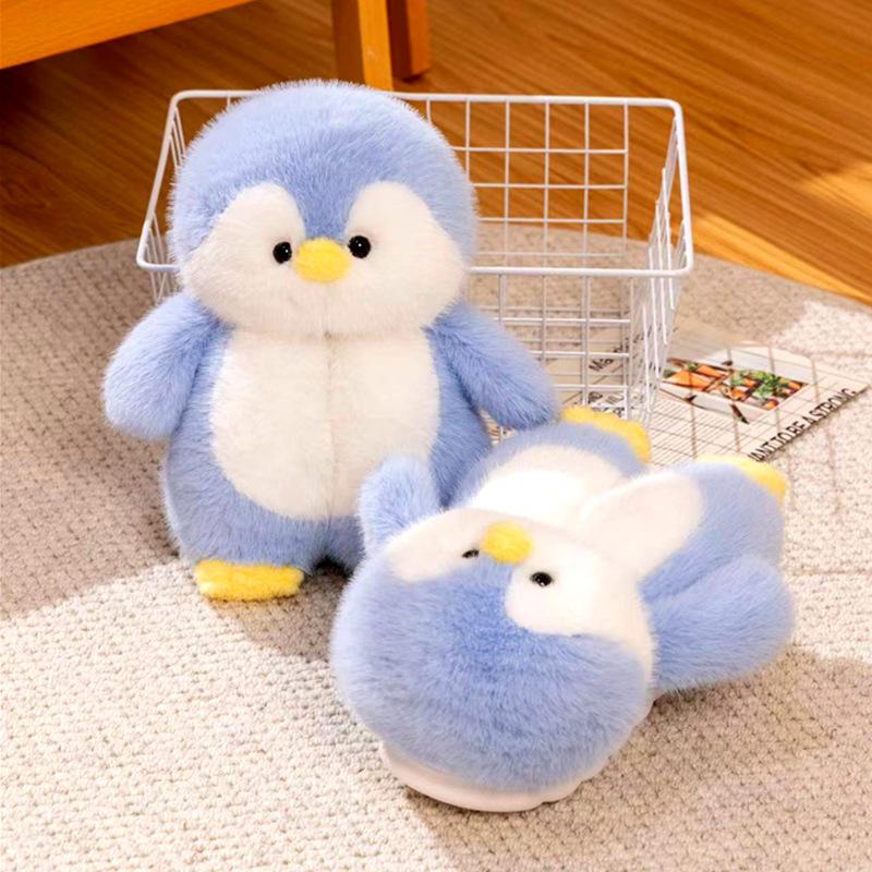 Милые тапочки с мультяшным пингвином, женские домашние тапочки, сохраняющие тепло, зимние женские тапочки из меха животных, пушистые домашние тапочки для дамской комнаты