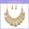 Vintage Alloy Artistic Necklace And Earring Set Casual Wear Clothing Accessories