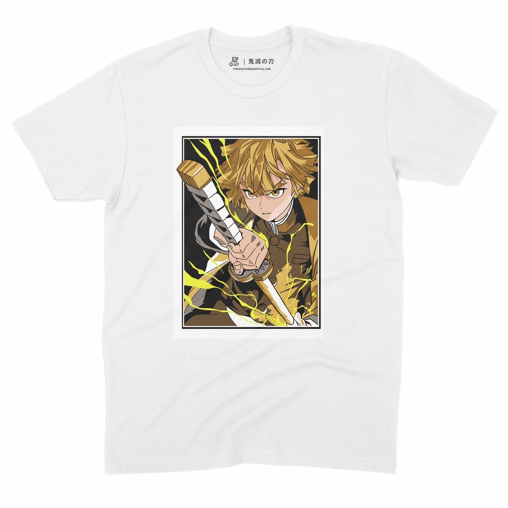 Zenitsu Agatsuma - Slayer's Iconic Thunder Tee | Demon Slayer Anime (DEMONS028) Unisex T-Shirt