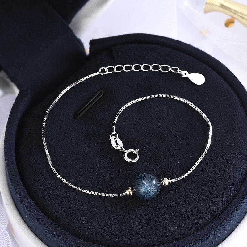 Браслет из стерлингового серебра S925 с кристаллами, маленький браслет из свежей травы, литературный браслет с кристаллами лунного камня и ягодами