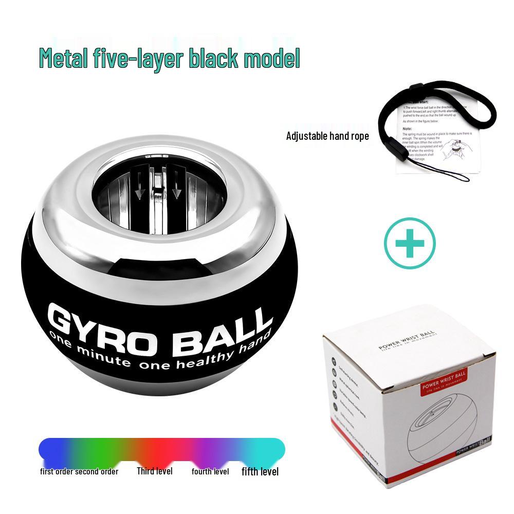 Светящийся фитнес-гироскоп: Кистевой и предплечевой тренажер - Ослепительный платиновый хват