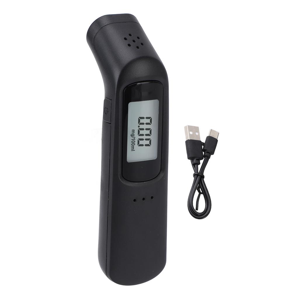 Портативный алкотестер Высокоточный детектор алкоголя для вождения USB-перезаряжаемый Голосовое оповещение