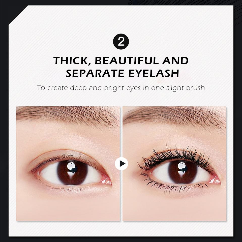 Волокнистые ресницы, тушь для ресниц, водостойкий макияж, толстые, гладкие, завитые, удлиненные, наращивание ресниц, темные ресницы, косметика