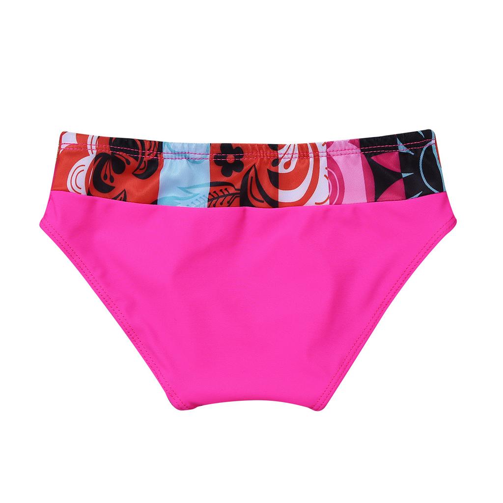 Купальник из 3 предметов для маленьких и больших девочек, модный комплект бикини с цветочным принтом, детский топ на бретелях с шортами и низом