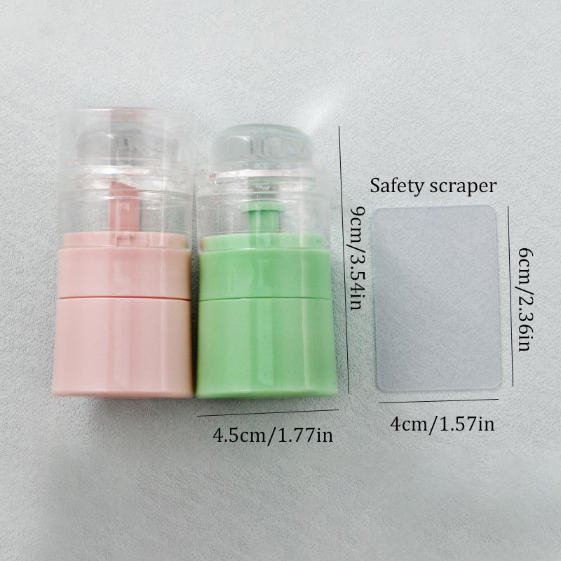 Rotatable Nail Stamping Plate with Variable Patterns – Silicone Fingertip Stamper and Scraper for French Nail Design