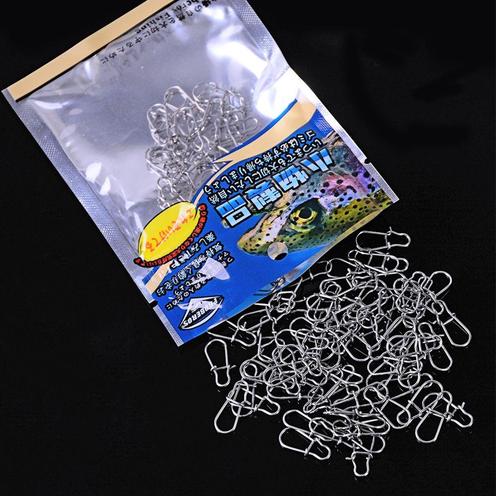 100PCS Hot Line tackle Durable 12mm-33.5mm Fast lock Fishing Hanging Snap Barrel Swivel Connector