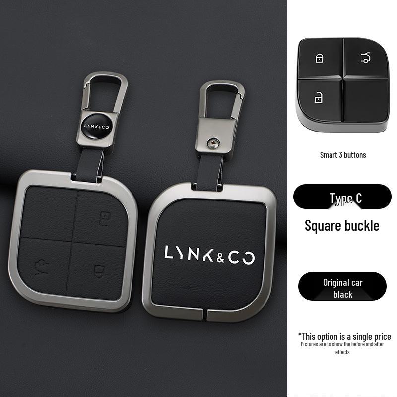 Кейс для ключа Lynk&Co 08 2023: Металлический корпус премиум-класса с кожаной пряжкой