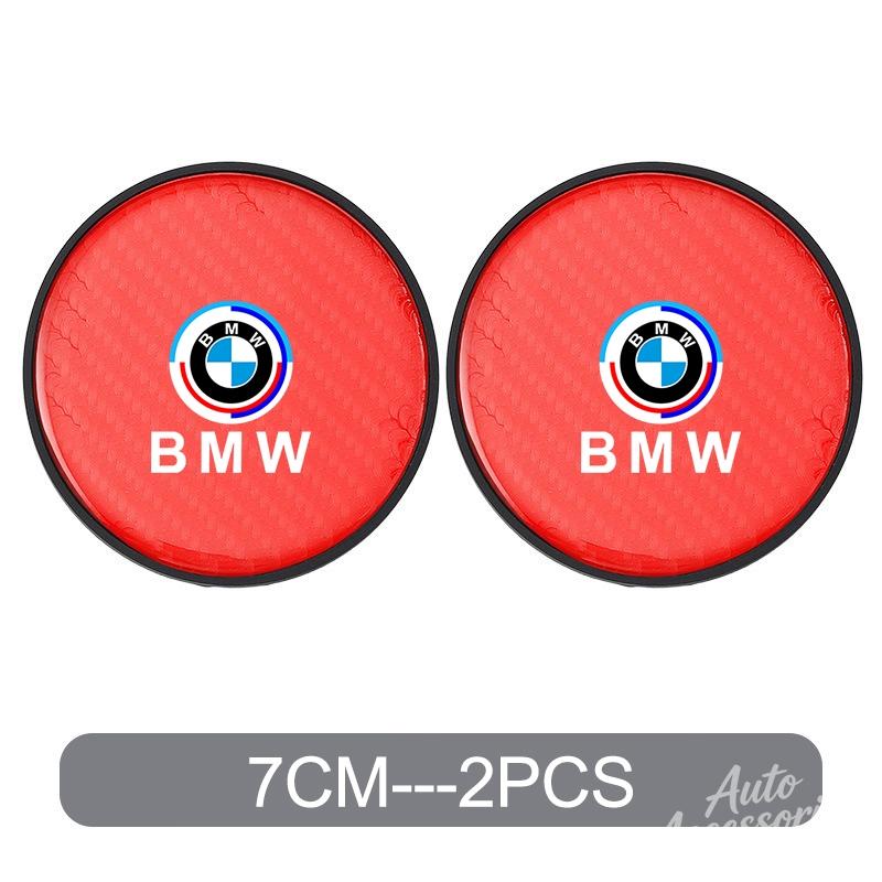 Non-slip Car Water Coaster Cup Carbon Fiber PVC Coaster Mat Accessories For BMW E46 E90 E60 F10 E39 F30 E36 F20 E87 E90 E70 E91