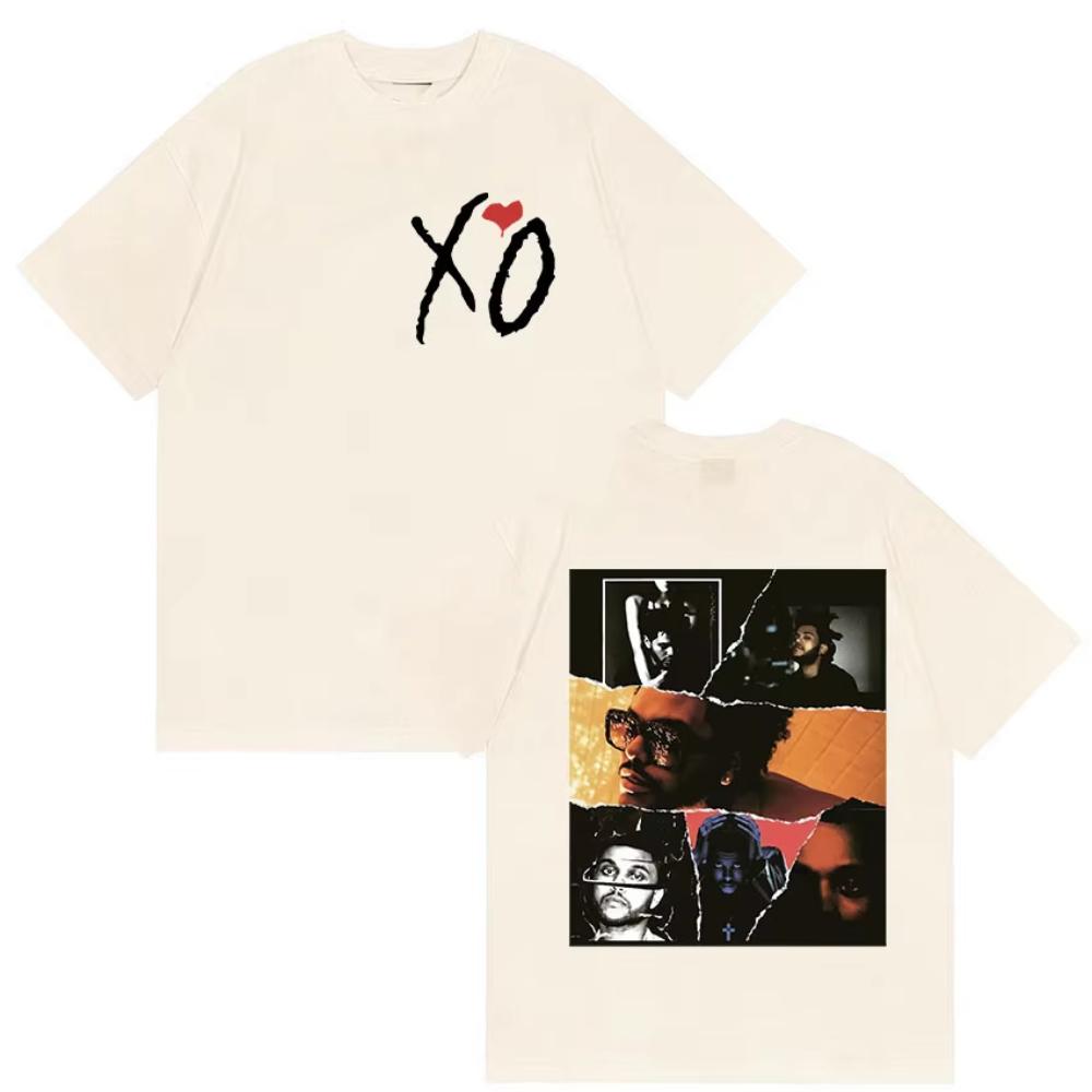 Поп-рэпер The Weeknd Альбом Xo 2026 Графические футболки Мужские Женские Фанаты Хип-хоп Новая футболка с коротким рукавом Мужская Хлопковая футболка Streetwear