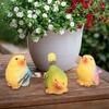 3x Миниатюрные фигурки птиц Декоративные статуэтки для растений Цветочные горшки Украшения Садовые поделки Мини-фигурки птиц